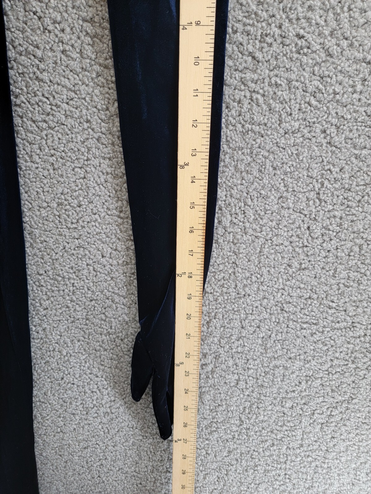 BCBGMAXAZRIA Plunge Neck Midi Dress & Glove Womens 10 Dark Navy Back Zip Closure - Picture 5 of 16