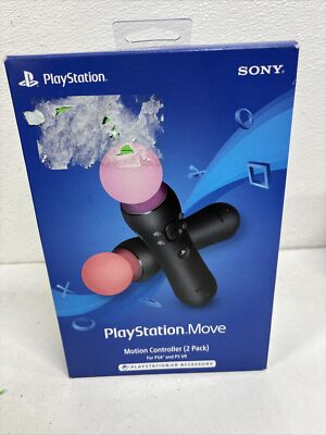 Sealed Sony Playstation Move Motion Controller 2 Pack For PS4 PS VR PSVR -#S3