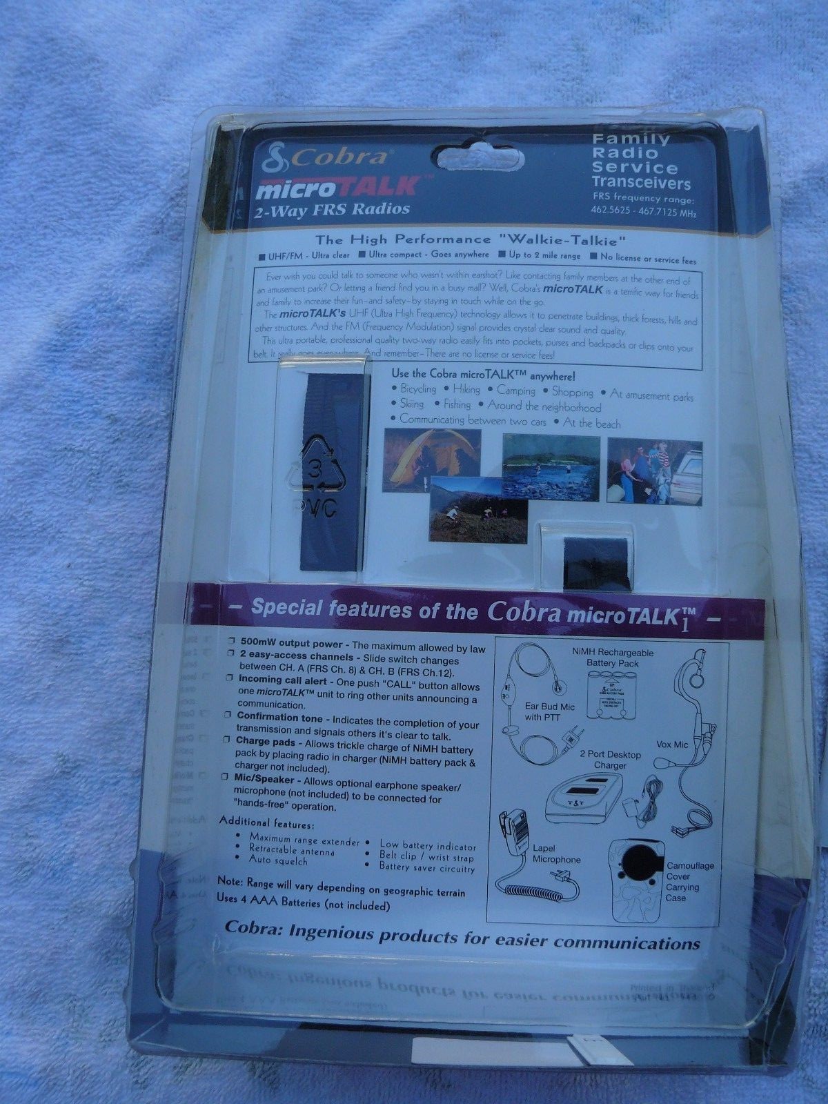 2-Pak  Cobra microTalk1  2-Way FRS Radios