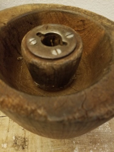 Old VINTAGE solid WOOD WOODEN MILLINERY HAT BLOCK MOLD mannequin head