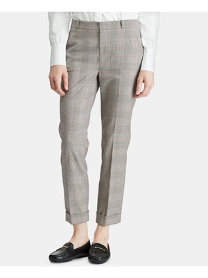 

RALPH LAUREN Женские черные брюки прямого кроя в клетку, Черный, 200736497001