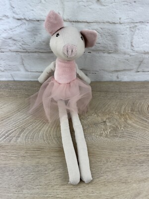 Pier 1 Imports Hello Spring 14  Rosie Pig Pink Dress Piggy Stuffed Animal Plush