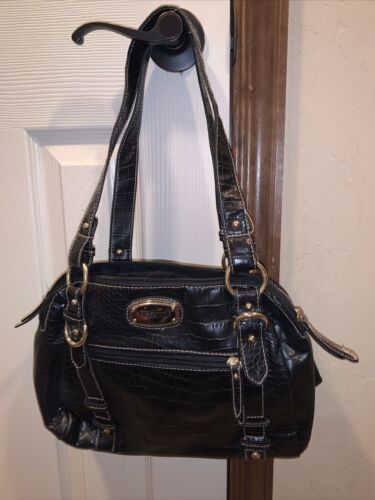 Womens Rosetti, Medium Black Faux Alligator Shoulder Satchel Handbag (60) | eBay Womens Rosetti, Medium Black Faux Alligator Shoulder Satchel Handbag (60) | eBay