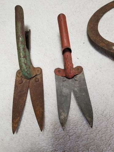 Vintage Antique Garden Tools Lot Of 7 wood handles Pitchfork make offer