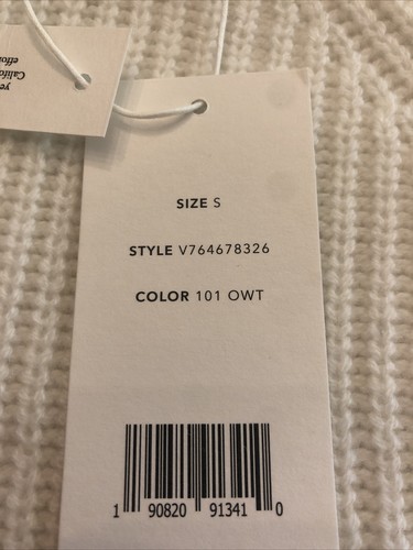 Pre-owned Vince Women's Shaker Rib Crew - Size S In White