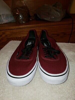 Vans 721565 Dark Red Canvas Shoes Size 