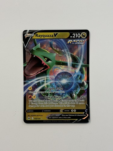 雲の王冠 Rayquaza V 100/159 Ultra Rare Crown Zenith Pokemon TCG NM | eBay