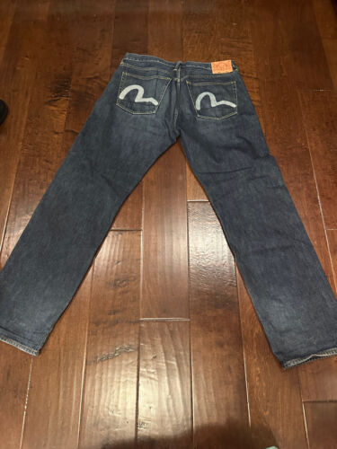 Japanese Evisu Mens Jeans Lot 0001 Size 36x34 Blue Preowned Japanese Evisu Mens Jeans Lot 0001 Size 36x34 Blue Preowned