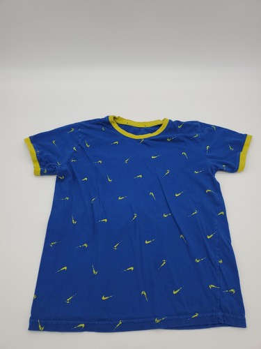 Nike T-shirt Youth Boy Large Blue Swoosh Logo AOP …15234 | eBay Nike T-shirt Youth Boy Large Blue Swoosh Logo AOP …15234 | eBay
