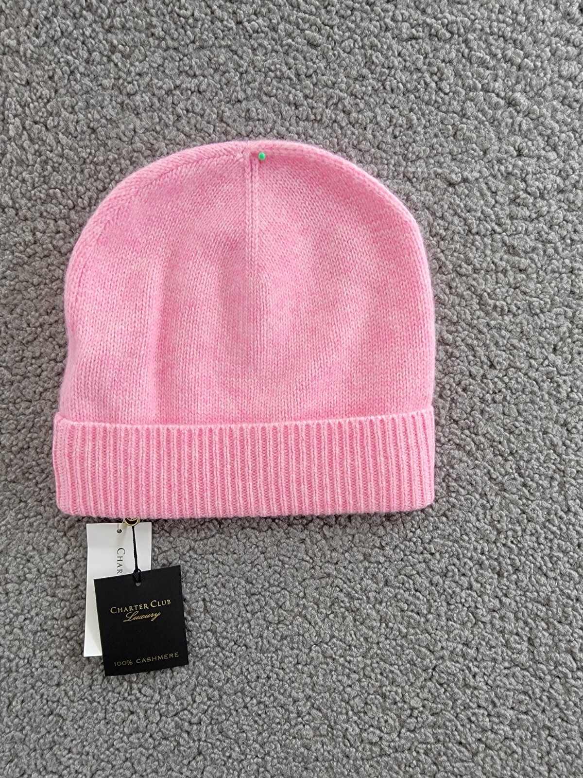 Charter Club 100% Cashmere Cuffed Beanie Women's One Size Bubblegum Heather - Picture 10 of 14