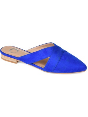 

JOURNEE COLLECTION Женские синие шлепанцы Giada с миндалевидным носком на блочном каблуке 7,5 синего цвета, Синий, GIADA-MULE