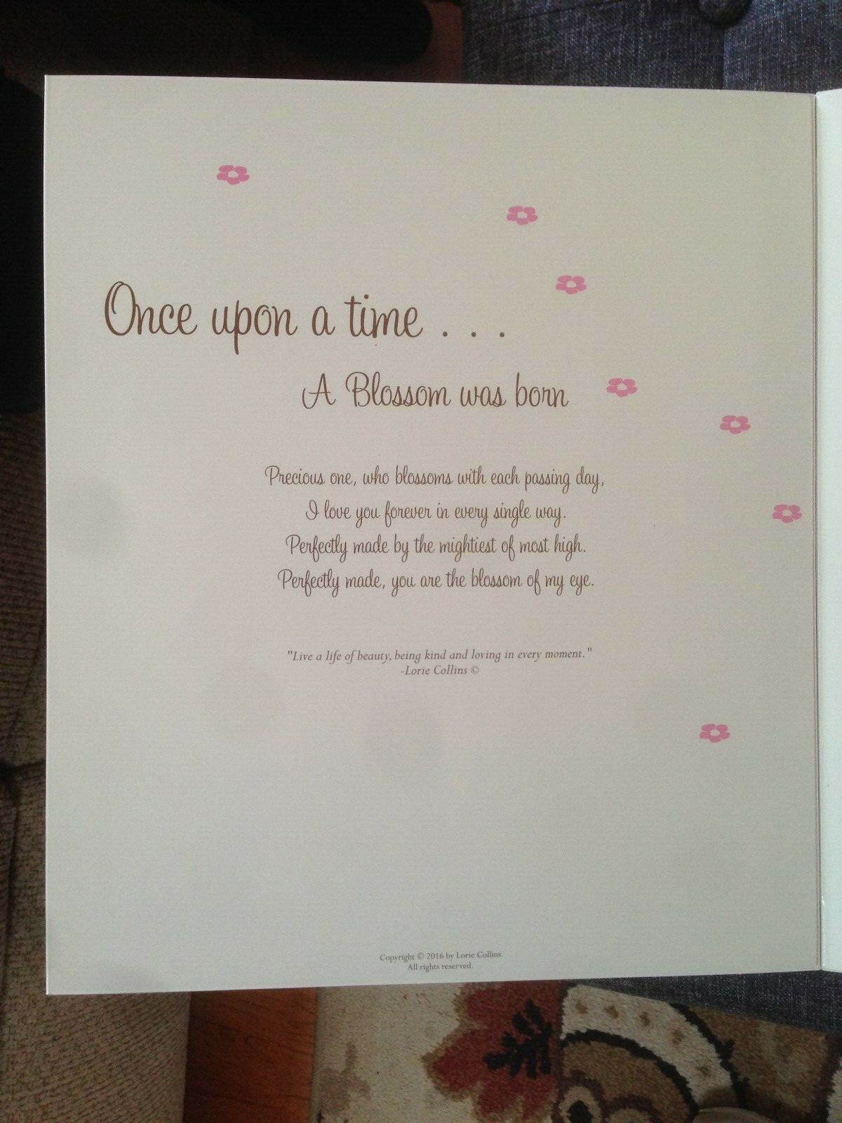 Lil 'O' Blossom’s Shower Me Blossom gift book 7 baby products NEW FREE SHIPPING