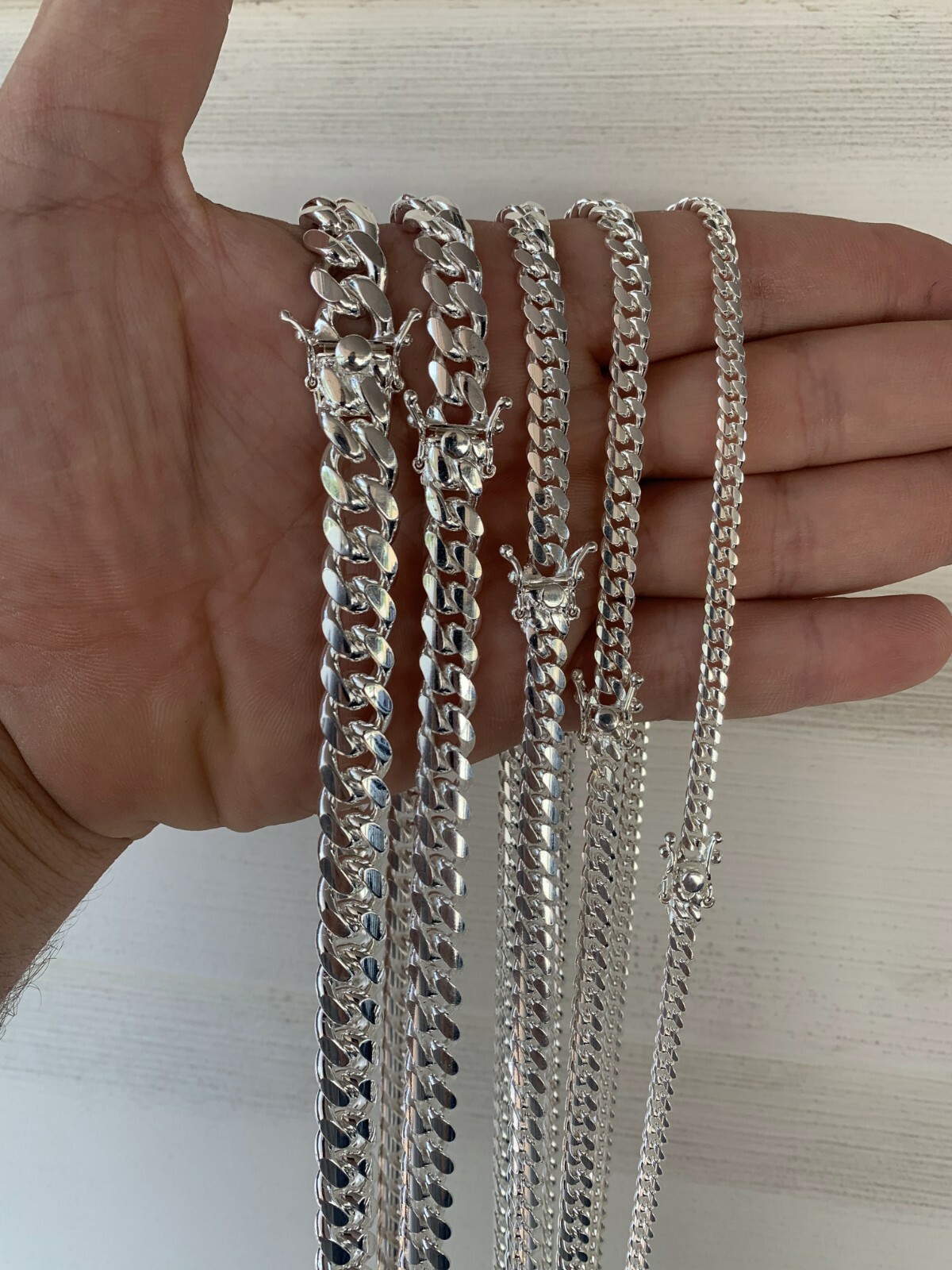 Real Miami Cuban Link Chain Or Bracelet 