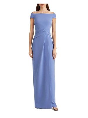 

RALPH LAUREN Женское длинное вечернее платье с синей подкладкой и короткими рукавами RALPH LAUREN, Синий