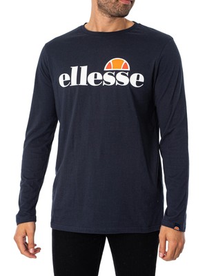 

Мужская футболка Ellesse SL Grazie с длинными рукавами, синяя, Синий, SHC07406-NVY