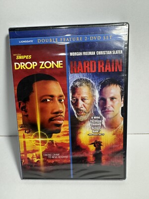 Drop Zone/ Hard Rain (DVD, 2008 Double Feature) Wesley Snipes Morgan Freeman NEW