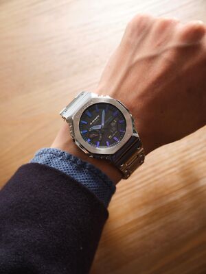 Pre-owned G-shock Casio  Gm B2100pc 1ajf Indexes Are Blue-purple Gradation Wristwatch