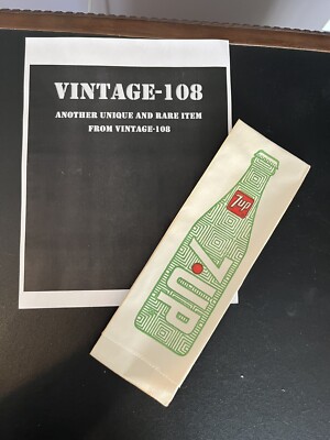 Vintage 7-UP Soda Jerk Employee Paper Hat  New Old Stock-Unused- Mint - 7up NOS