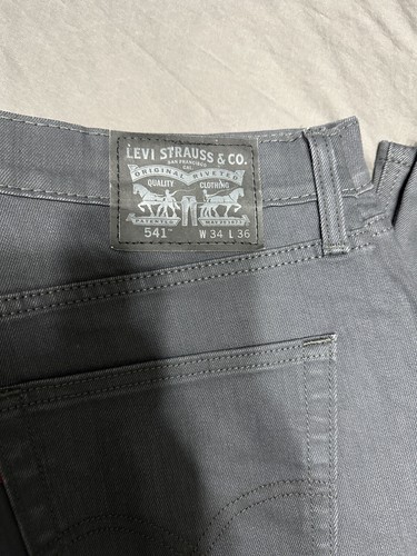 Levi's 541 Athletic Taper Black Jeans Mens 34x36 Dark Wash Denim Pants