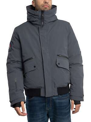 Мужская городская куртка-бомбер на подкладке Superdry, серая
