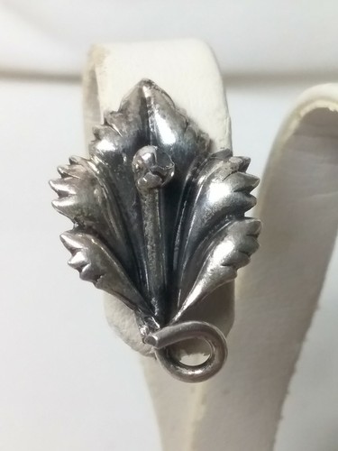 Sterling Silver Peace Lily Flower Screw Back Earrings