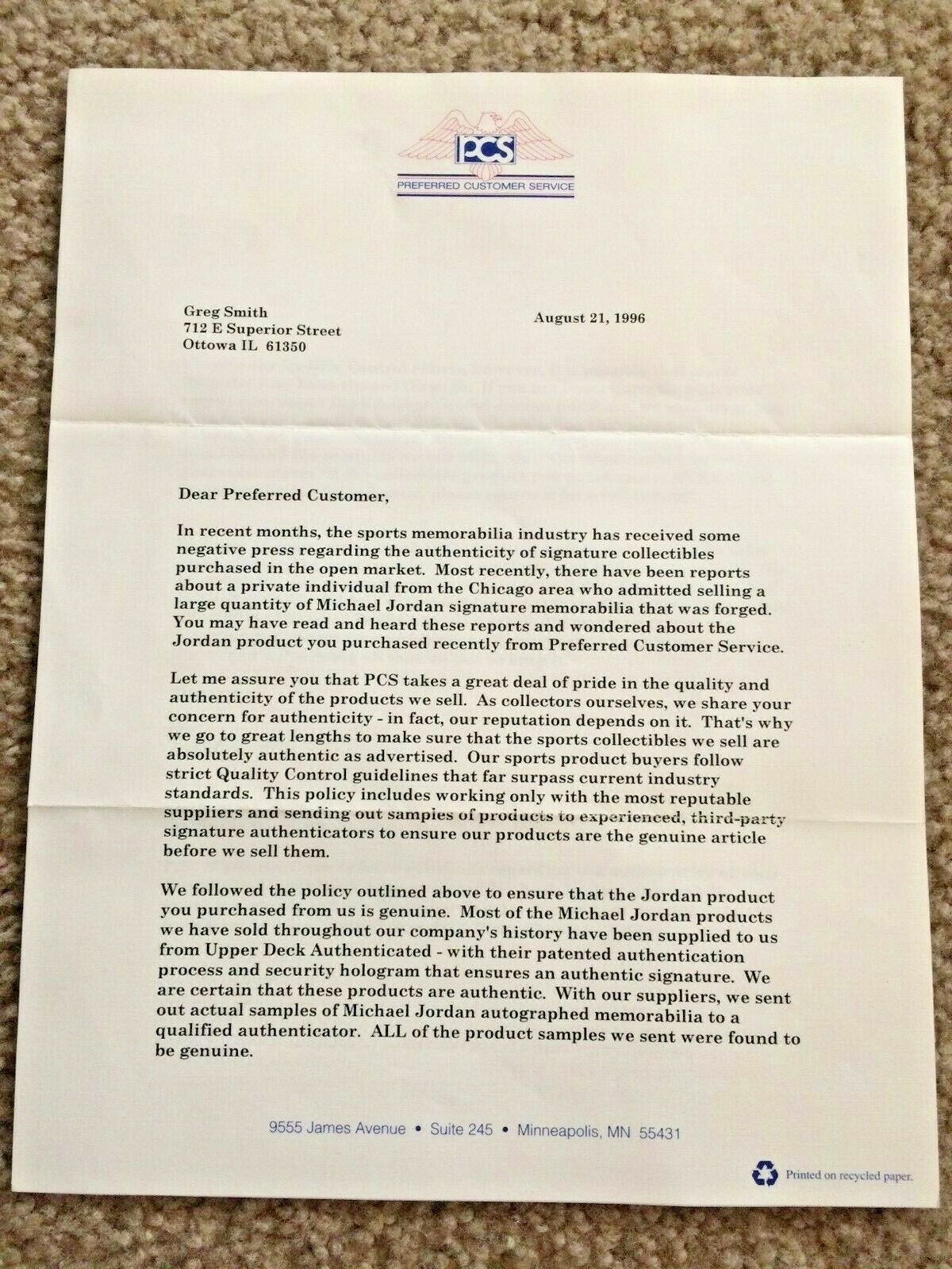 MICHAEL JORDAN Signed 1985 Nike Promo #2 Rookie Card Autograph COA PCS