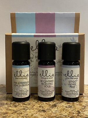 HoMedics Ellia Essential Oils Set - Pay Attention, Be Centered & Let Go 10ml ea.