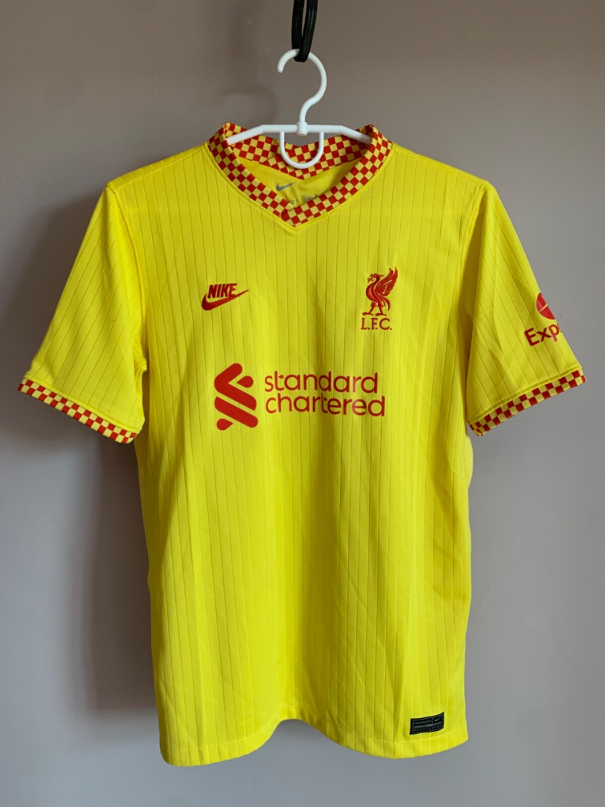 Nike Liverpool ジャージXXL グレー/イエロー Liverpool 21/22 Third Football Shirt Nike Soccer Jersey Size
