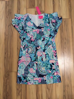 NWT! Lilly Pulitzer Kathie Dress Multi Lookin Sharp Size 4 $198