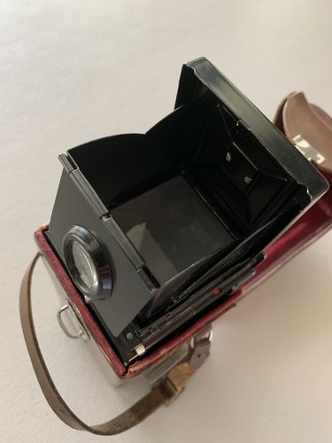 Antique Vintage Camera Photina Reflex Photavit TLR With Leather Case