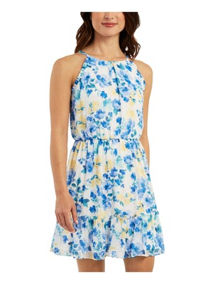 

BCX DRESS Женский пуловер с белой подкладкой сзади без рукавов + расклешенное платье, Белый