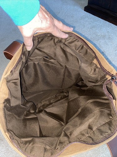 NWT Greg Norman The Refined Traveler Large Waxed Canvas Tote Bag