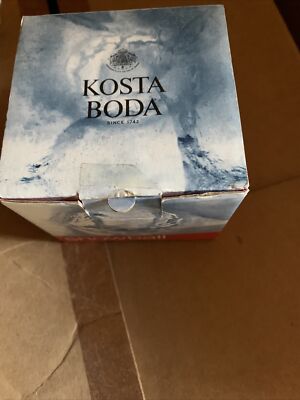KOSTA BODA Crystal Snowball Glass Candle Holder Votive Ann Wärff Signed