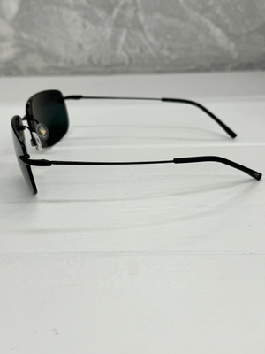 Pre-owned Maui Jim Polarized Sunglasses  Ohai Mj334-02 59.5 19 140 Shiny Black Neutral Grey In Gray