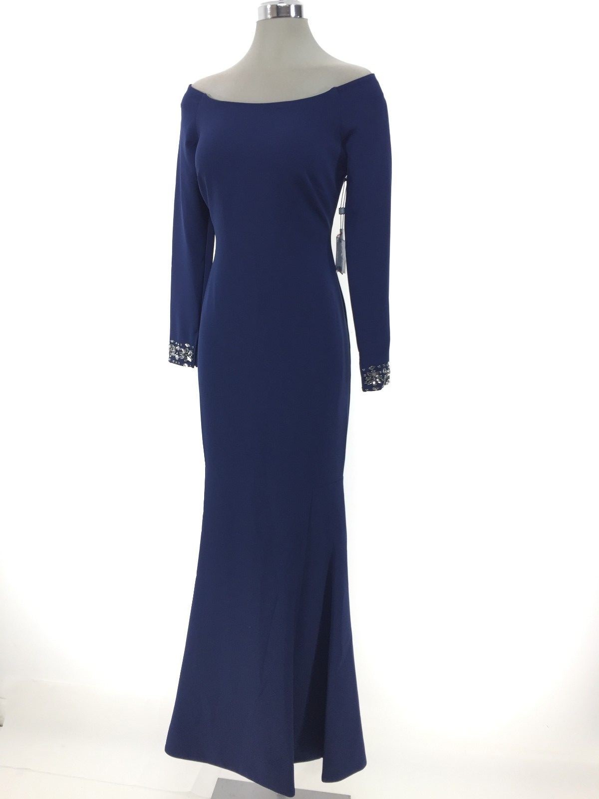 

Laundry by Shelli Segal Вечернее темно-синее платье NWT Midnight с открытыми плечами, размер, Navy