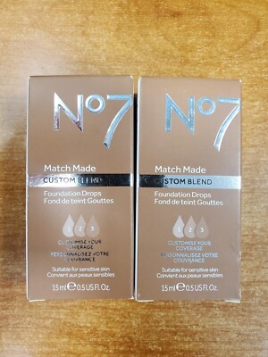 2/3/4 Pack: No7 Match Made Foundation Drops - 0.5oz - *CHOOSE SHADE*
