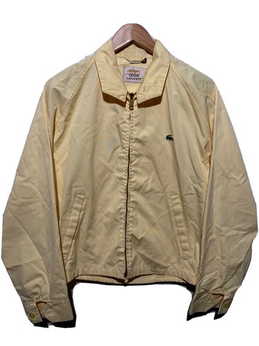 Vintage Izod Lacoste Jacket Yellow Mens size Medium Lightweight
