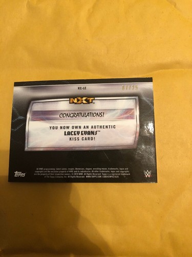 Lacey Evans 2019 Topps WWE Road to Wrestlemania Kiss Card 07/25