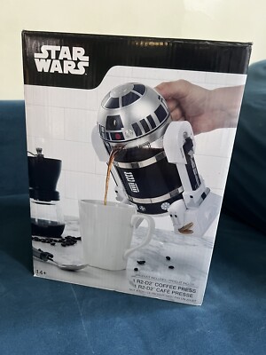 Star Wars R2-D2 Manual Coffee Maker French Press Coffee Pot Disney NIB