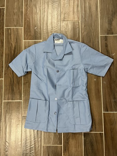 NWOT Vintage Angelica 70s Blue Tunic Uniform Jacket/ Top