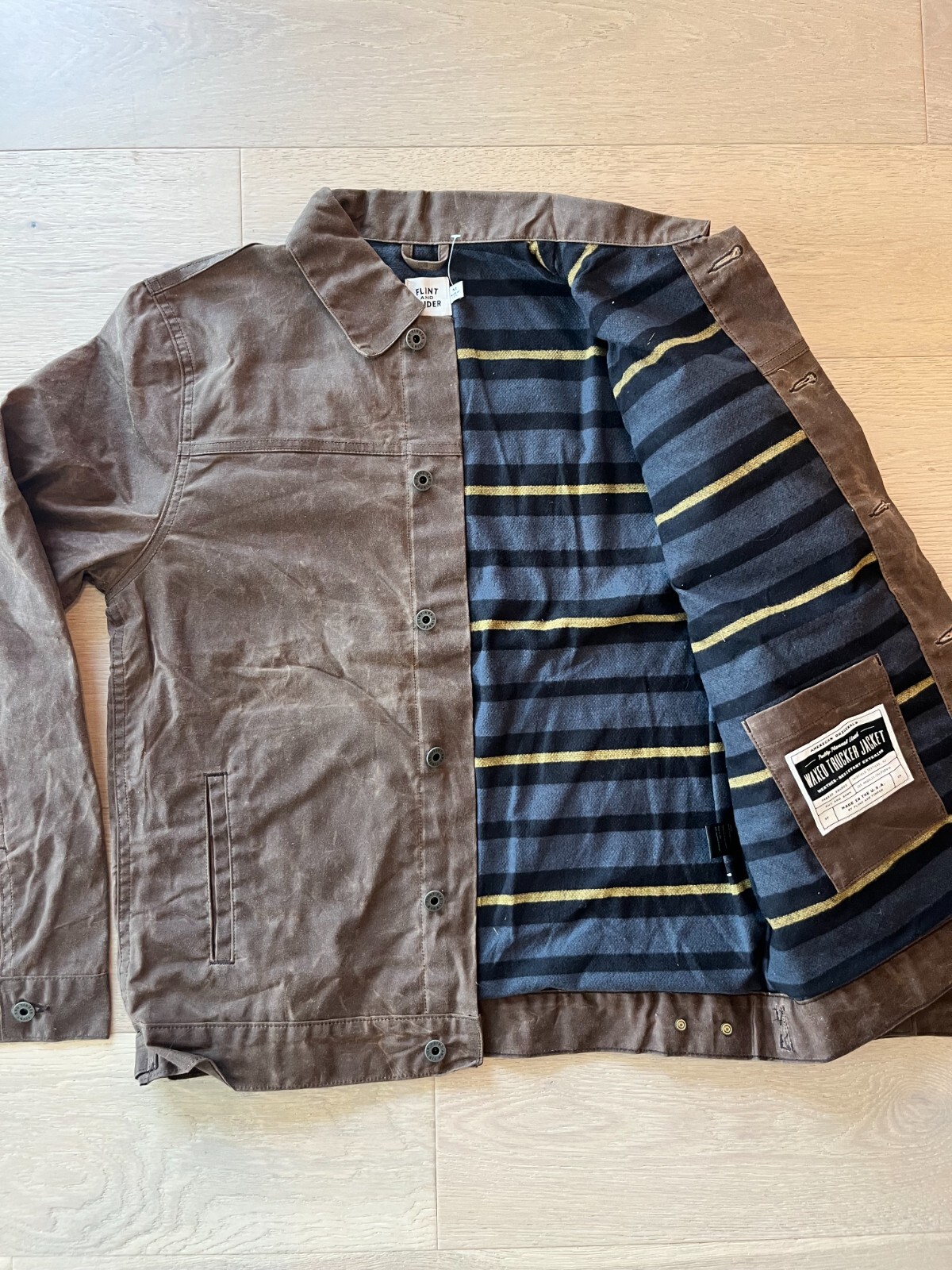 NWOT Flint and Tinder Flannel Lined Wax Jacket- Havana Brown NWOT Flint and Tinder Flannel Lined Wax Jacket- Havana Brown