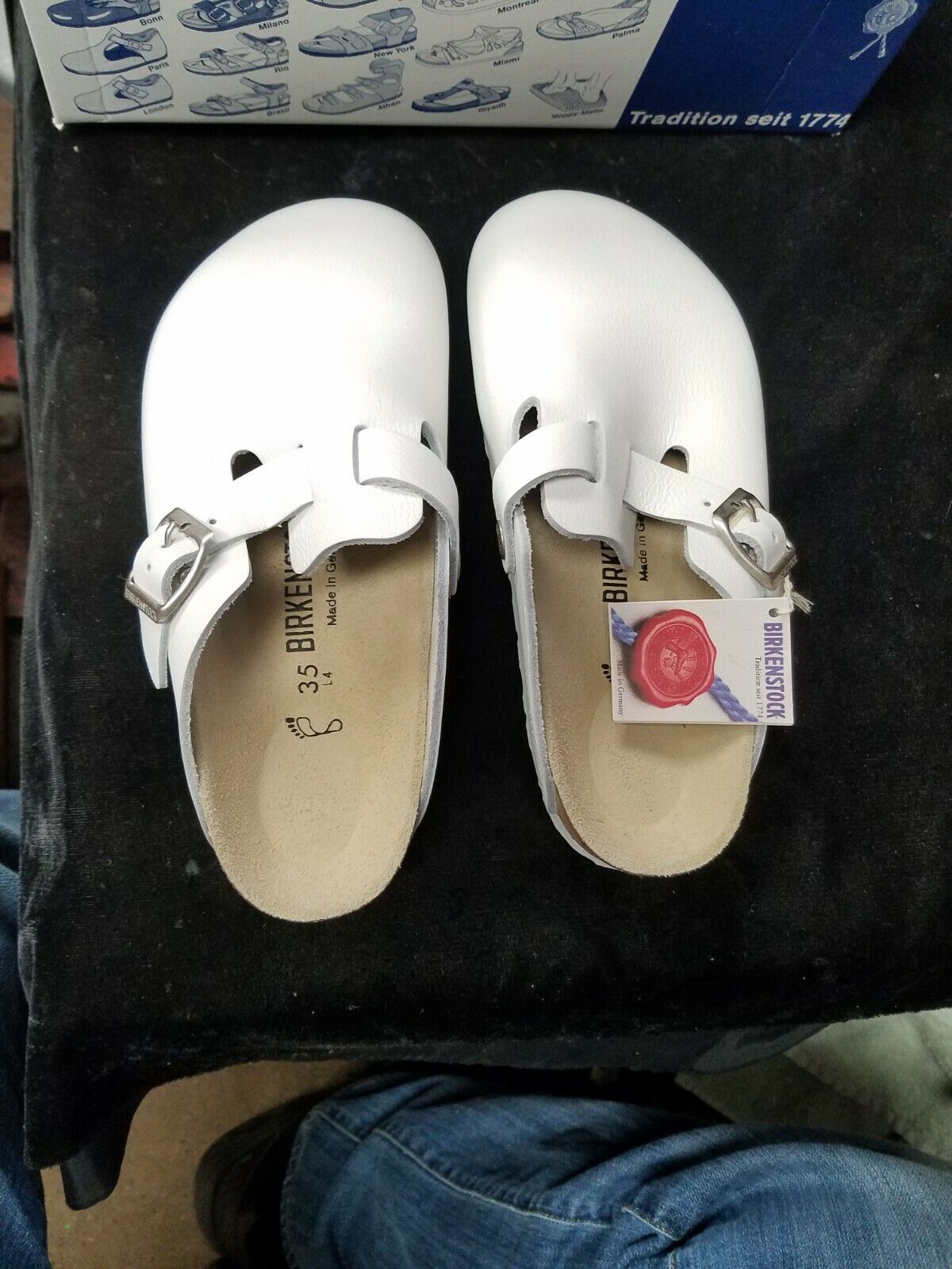 BIRKENSTOCK White Leather Boston Women's Clogs New in Box | eBay BIRKENSTOCK White Leather Boston Women's Clogs New in Box | eBay