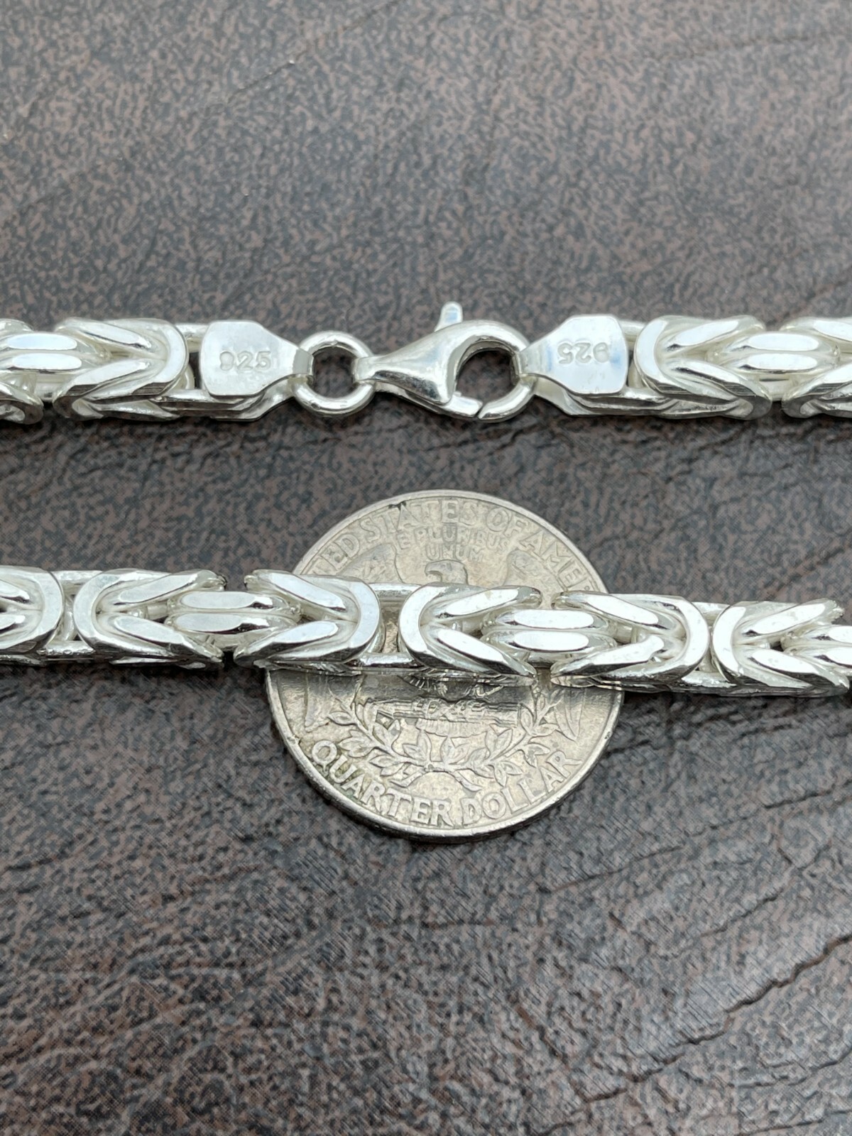 Pre-owned Silver Men's Byzantine Rope Chain Real Solid 925 Sterling  Necklace 6mm 18"-30"