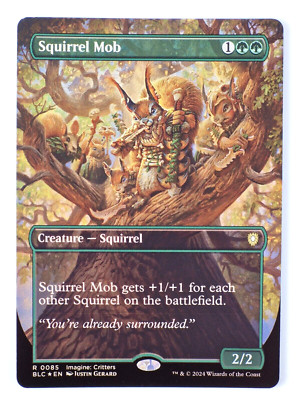 MTG Squirrel Mob - Commander: Bloomburrow [Foil] [Borderless] LP+