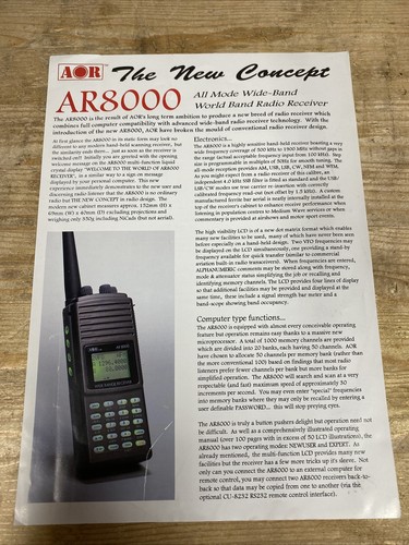AOR AR8000 receiver flyer - - L240