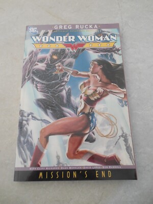 WONDER WOMAN: MISSION'S END BY GREG RUCKA, DC COMICS, 2008, GRAPHIC NOVEL, VF+!