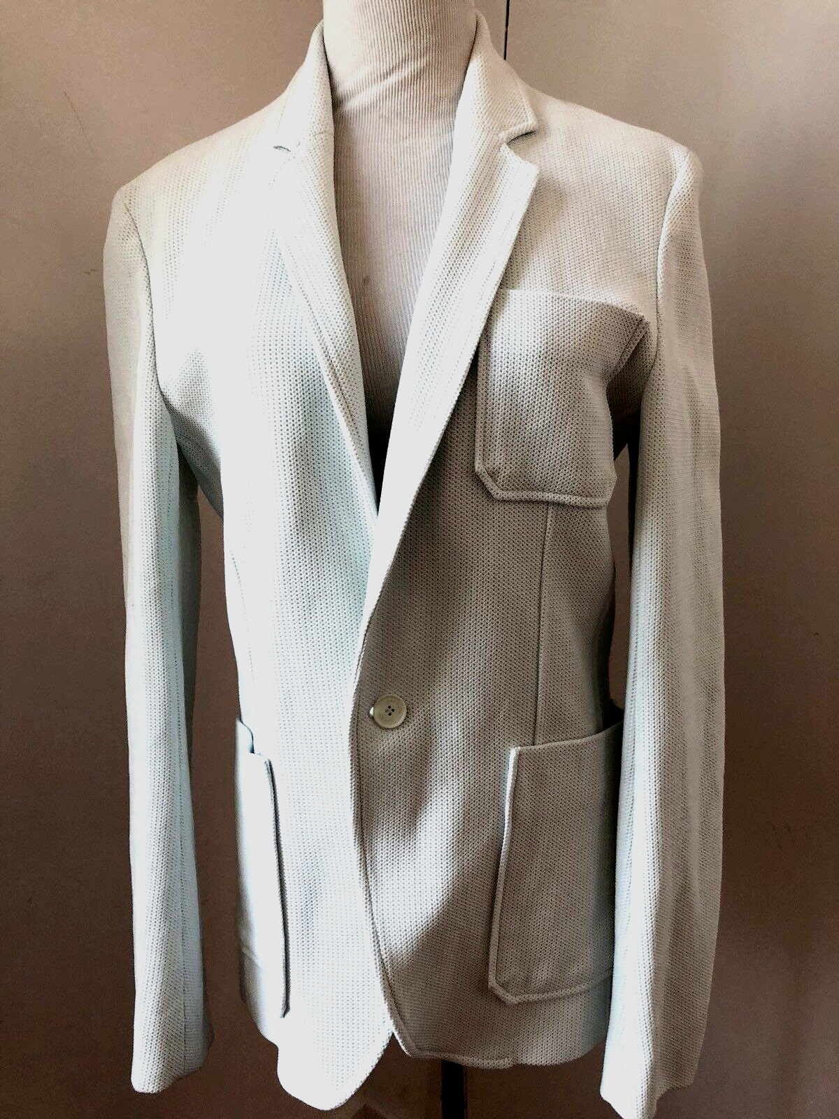 NEW Lacoste mens blazer jacket regular fit cotton pique mint