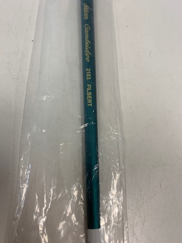 Silver Brush 2103-6 Filbert Cambridge White Bristle and Synthetic Long Handle #6