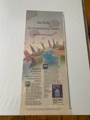 Vintage 1995 Procomm Plus Communications Software ad