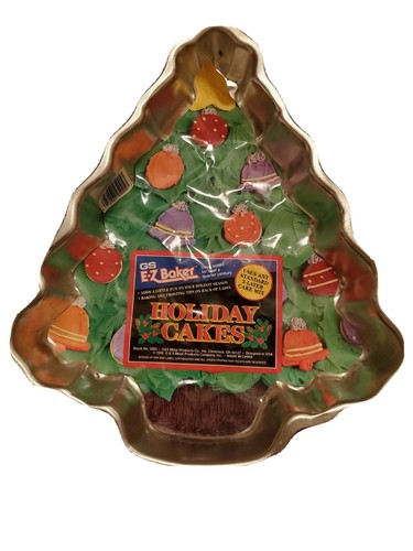 1996 Christmas TREE Singles! Wilton 2105-1124 personal size mold w/ Instructions